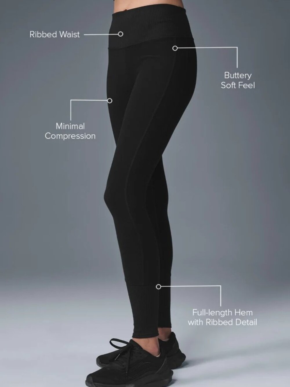 Alo Yoga Alosoft Leggings in Black- Large